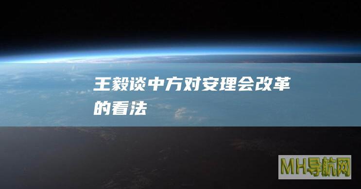 王毅谈中方对安理会改革的看法
