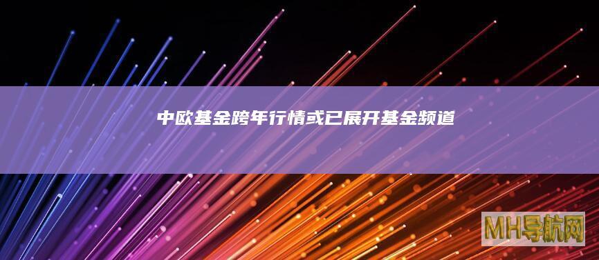 中欧基金:跨年行情或已展开-基金频道